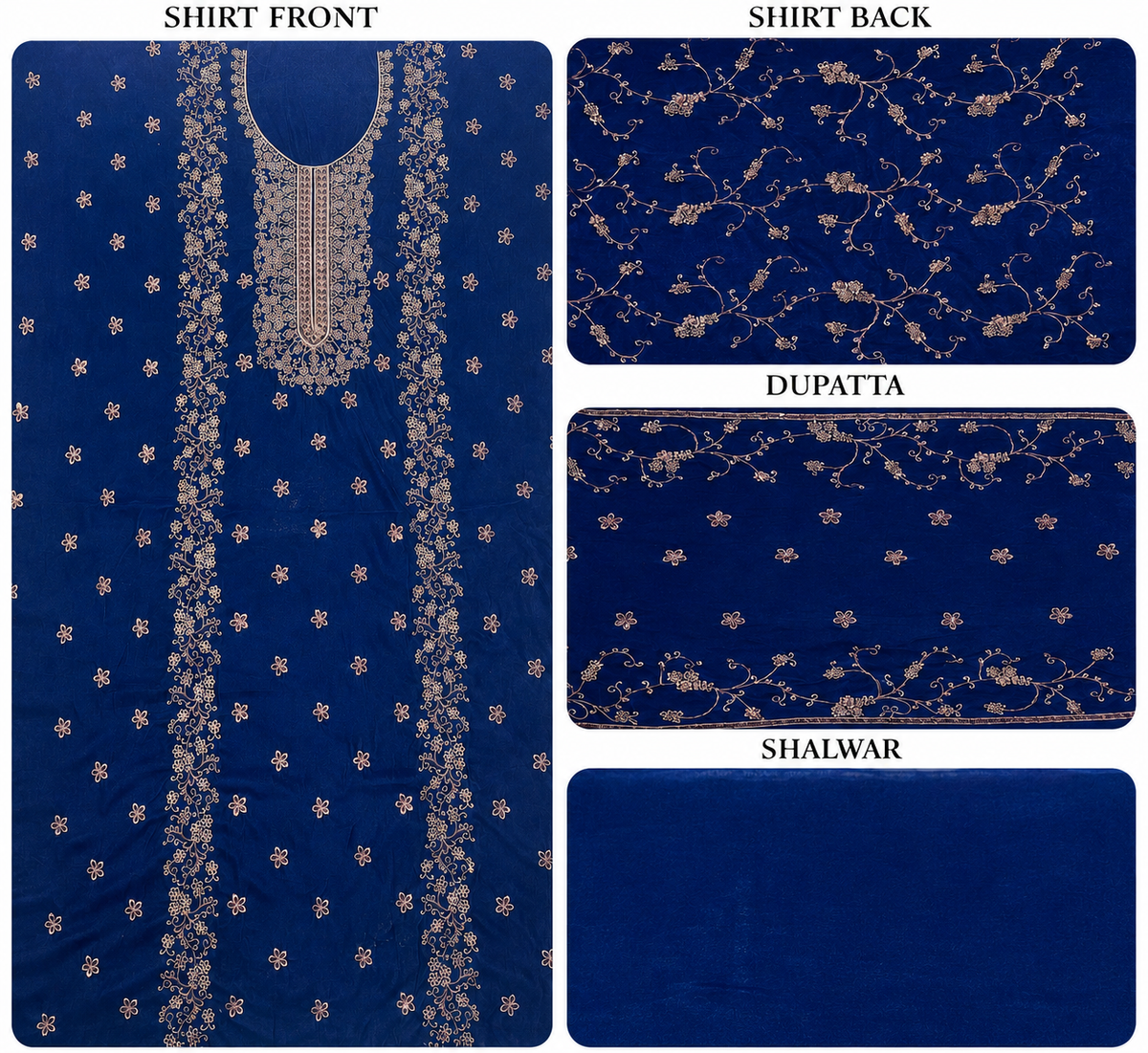 Premium 9000 China Imported Velvet –&nbsp;Royal Gala&nbsp;&amp; Sequins 3 Piece Unstitched Suit