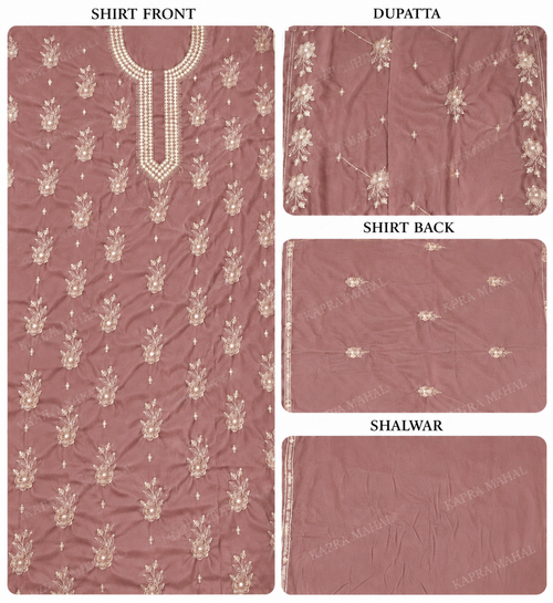 Premium 9000 China Imported Velvet – 9mm Gala & Sequins 3 Piece Unstitched Suit