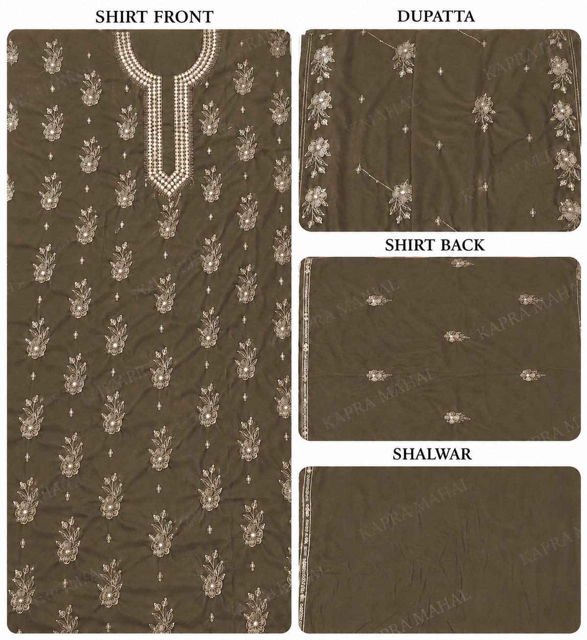 Premium 9000 China Imported Velvet – 9mm Gala&nbsp;&amp; Sequins 3 Piece Unstitched Suit