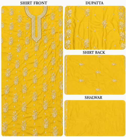 Premium 9000 China Imported Velvet – 9mm Gala & Sequins 3 Piece Unstitched Suit