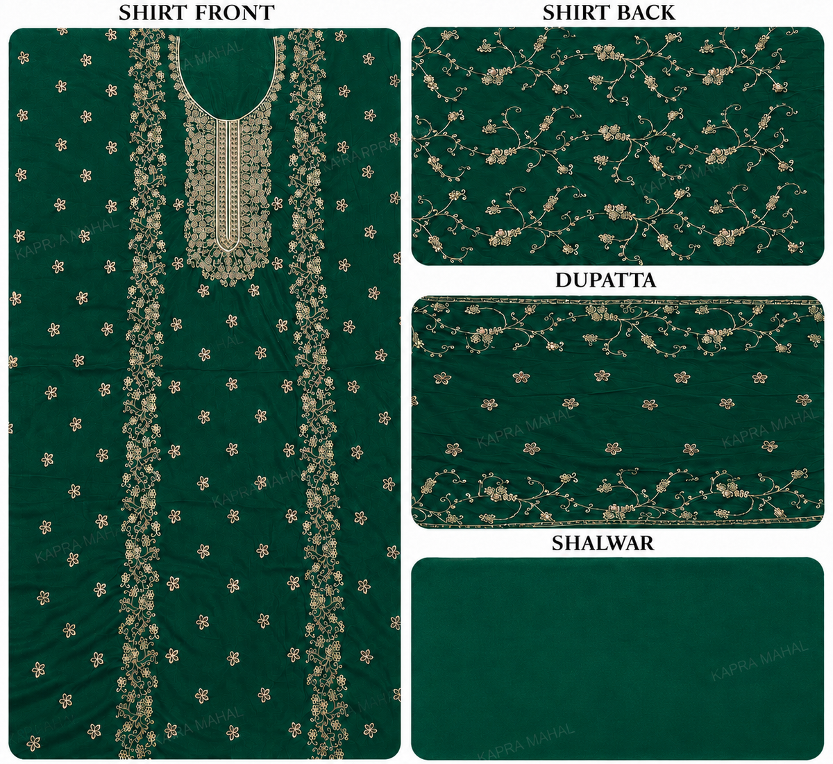 Premium 9000 China Imported Velvet –&nbsp;Royal Gala&nbsp;&amp; Sequins 3 Piece Unstitched Suit